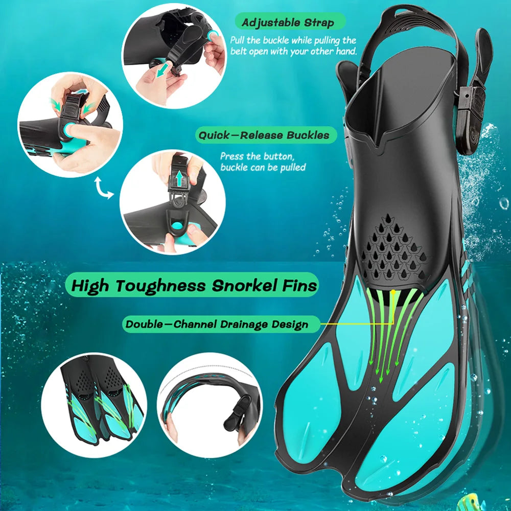 Survival Now™ Snorkel Fins with Adjustable Buckles