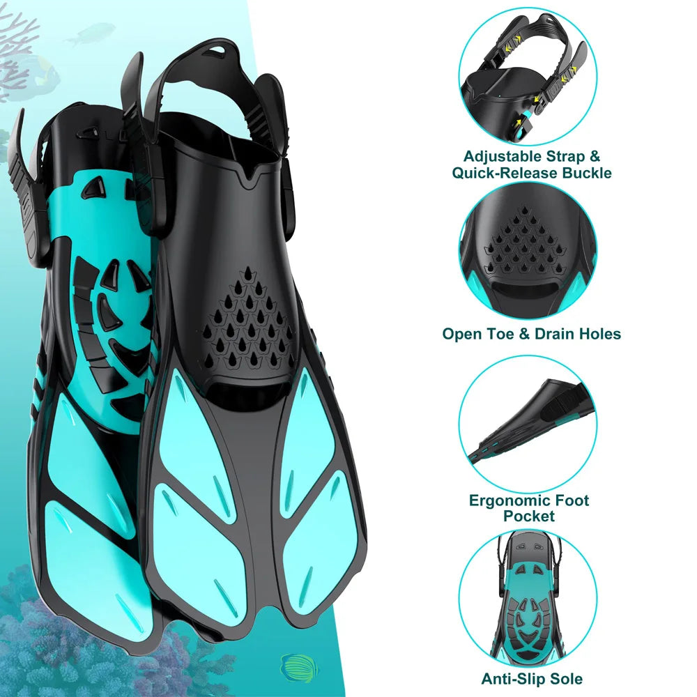 Survival Now™ Snorkel Fins with Adjustable Buckles