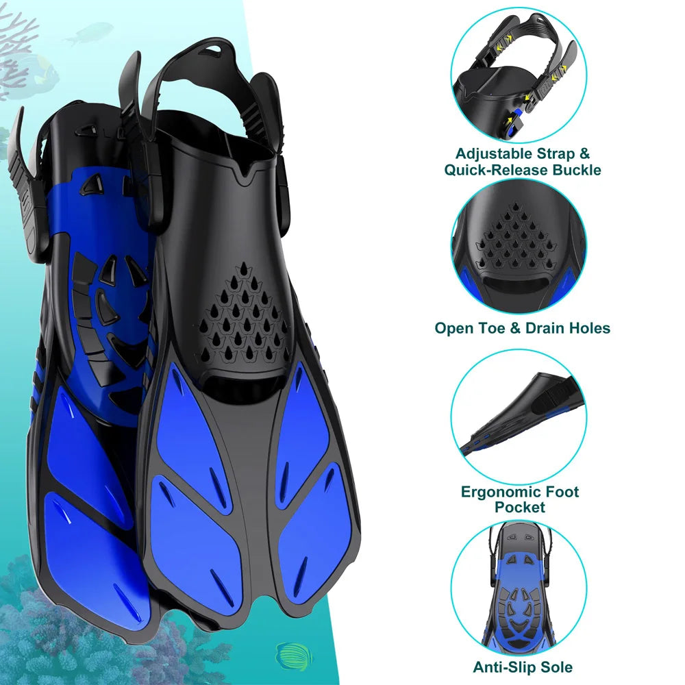 Survival Now™ Snorkel Fins with Adjustable Buckles