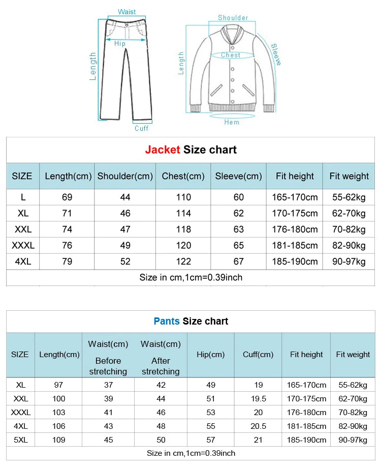 Survival Now™ Outdoor Hiking Jacket and Pants Set for Men