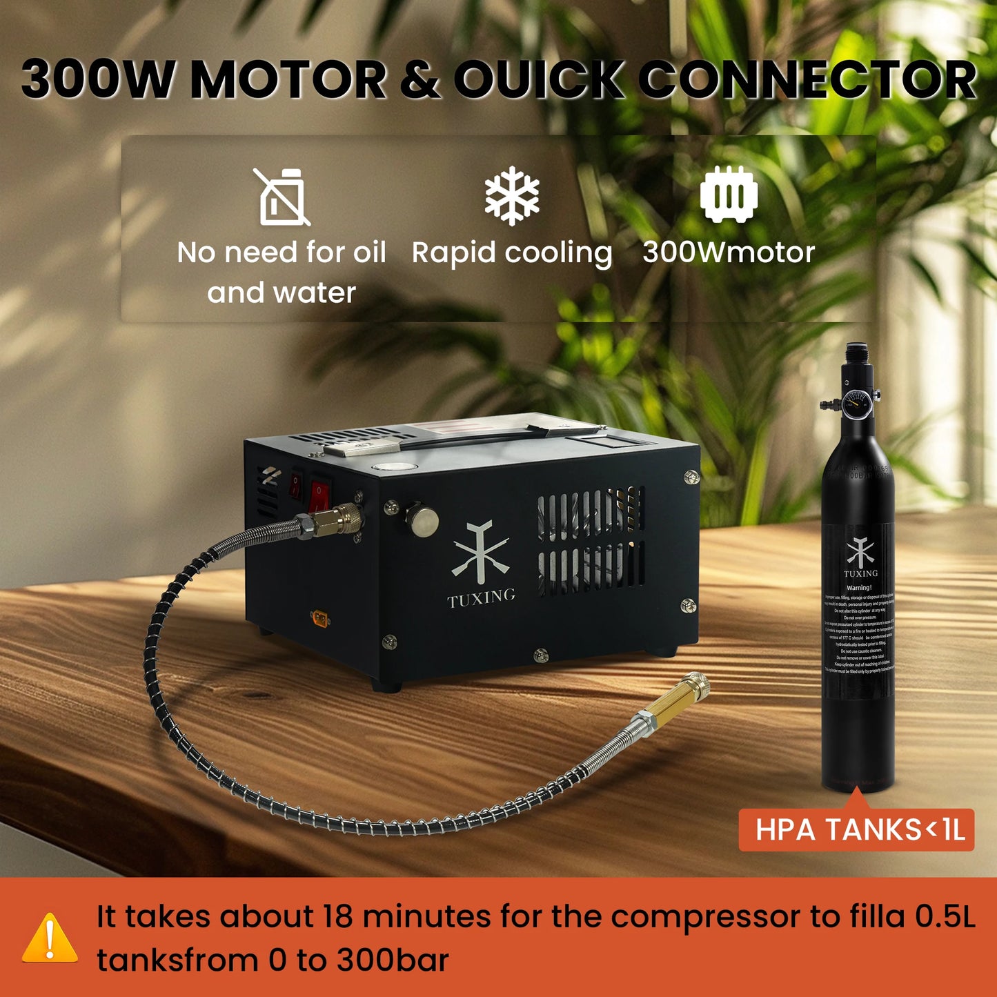 Survival Now™ 300Bar 12V PCP Air Compressor