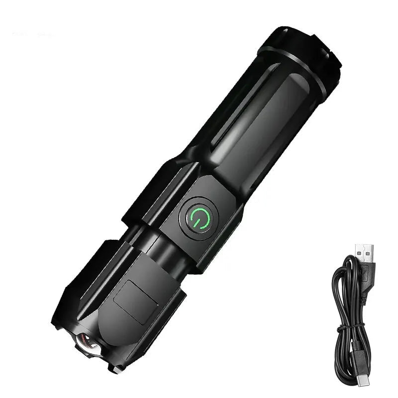 Powerful 100,000 Lumen LED Flashlight – USB Rechargeable