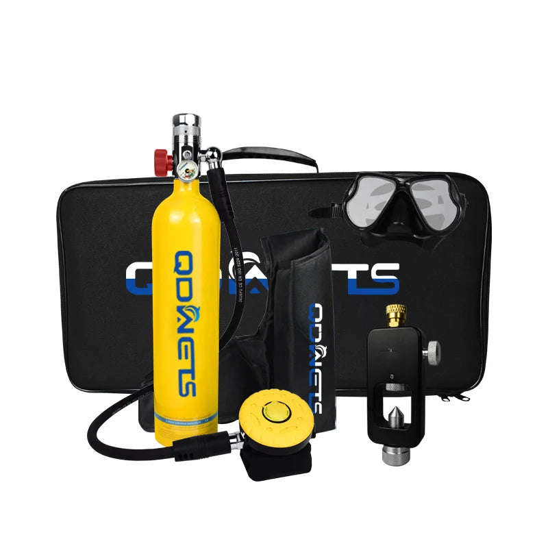 1L Mini Scuba Diving Tank, Refillable Oxygen Cylinder for Divers