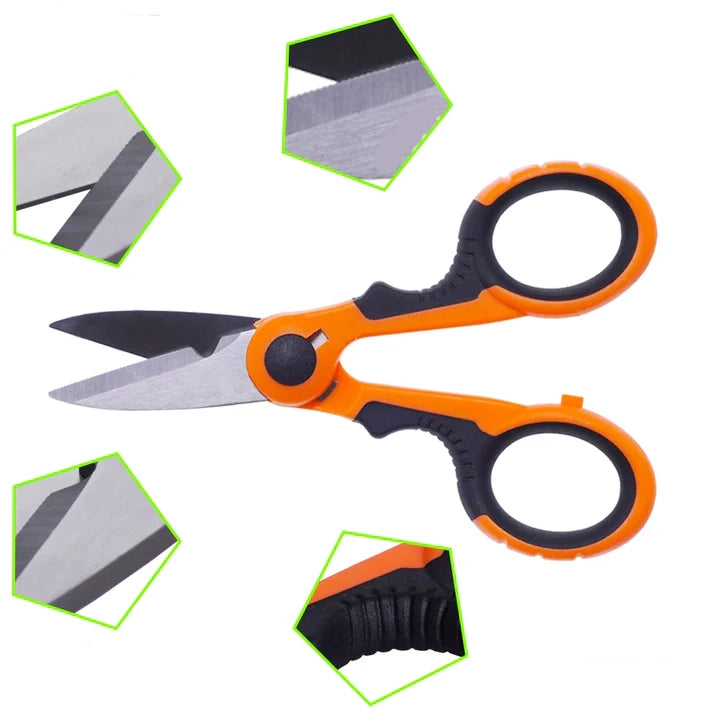 Stainless Steel Fishing Scissors – Sharp, Foldable & Rust-Resistant