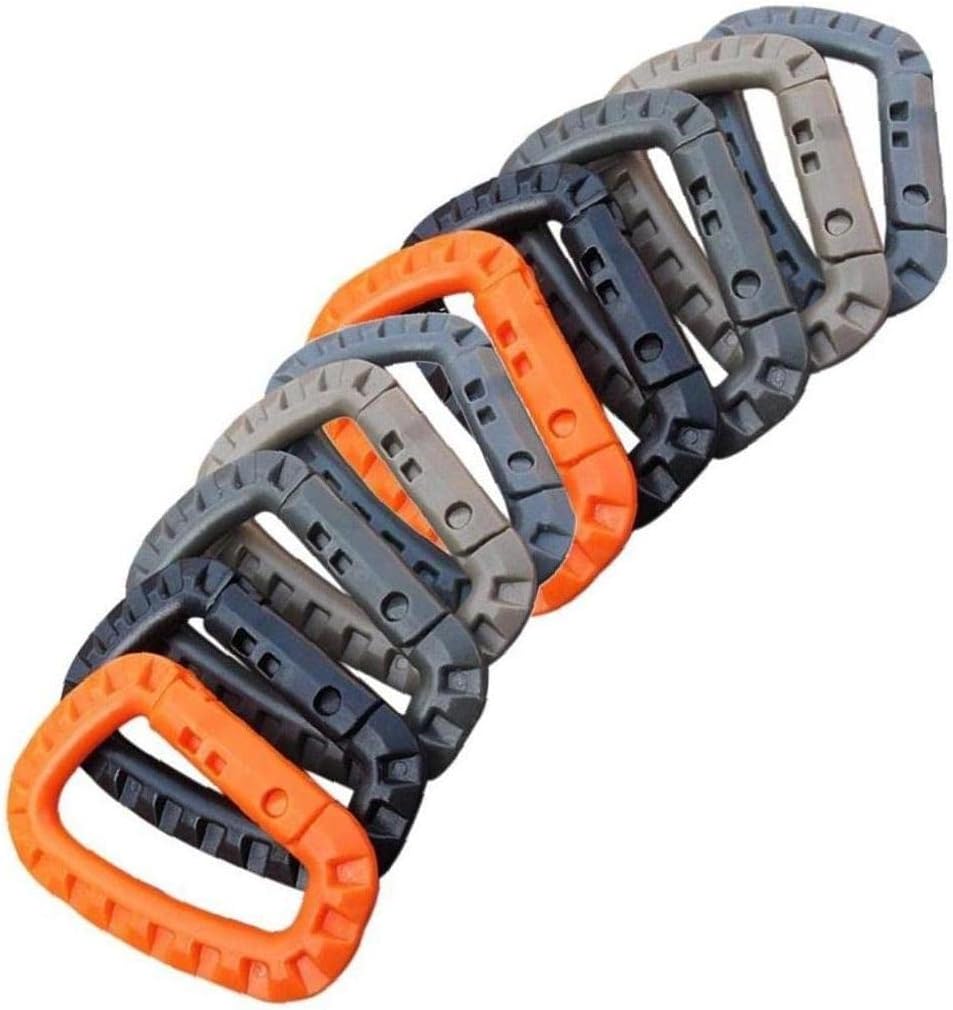 Tactical D-Ring Grimlock Carabiner Clip, 4-Pack
