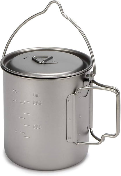 Titanium Mug Portable Pot – Lightweight, Durable & Built for Adventure