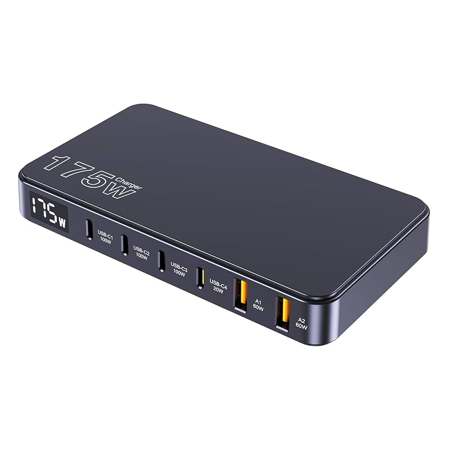 USB-C Charger – LED Display & 100W Power Delivery