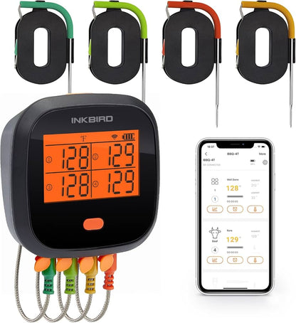 Digital BBQ Thermometer with Bluetooth & 4 Probes – Precision Cooking Made Easy