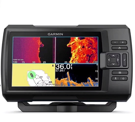 7" GPS Fishfinder with CHIRP, ClearVu & SideVu Sonar