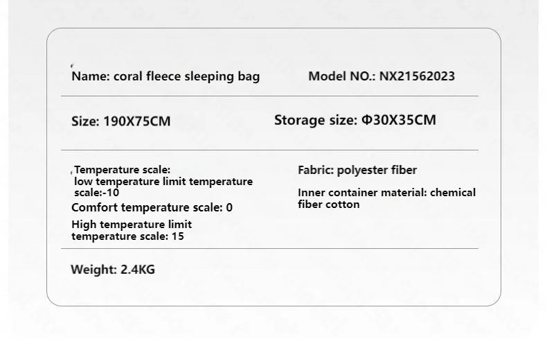 Survival Now™ Warm Sleeping Bag