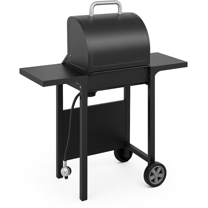 2-Burner Propane Gas Grill - Stainless Steel with Side Shelves