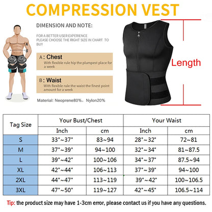 Survival Now™ Men Body Shaper Waist Trainer Vest