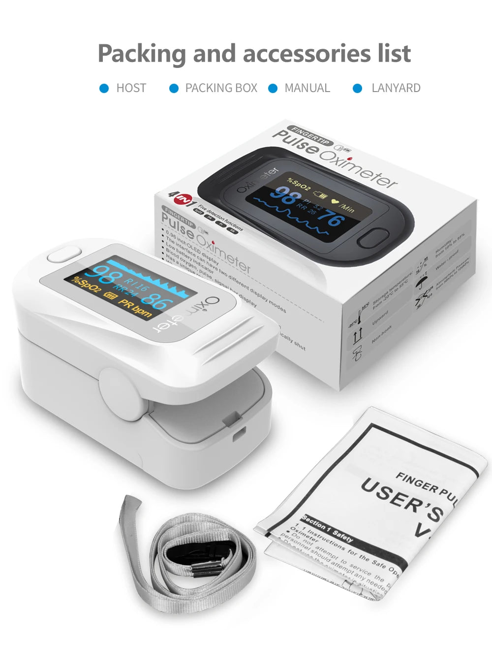 Survival Now™ Finger Pulse Oximeter