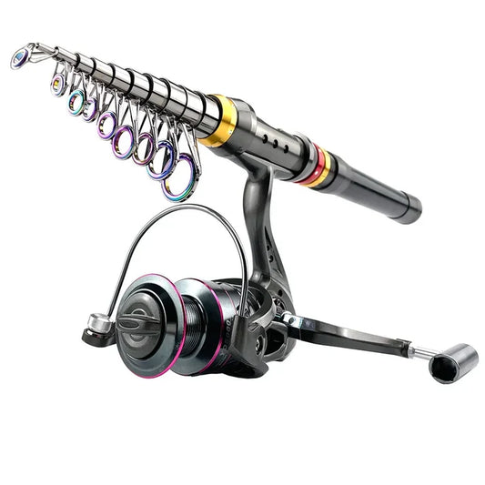 Telescopic Fishing Rod and Spinning Reel Combo