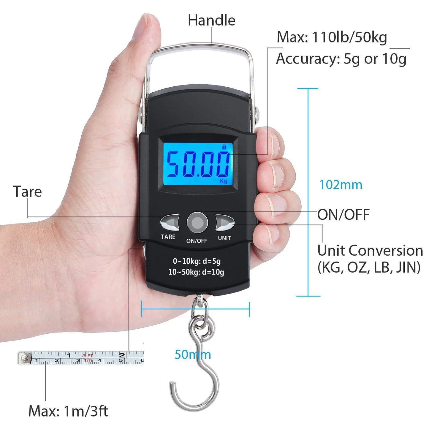 Survival Now™ Electronic Scale with Backlit LCD Display
