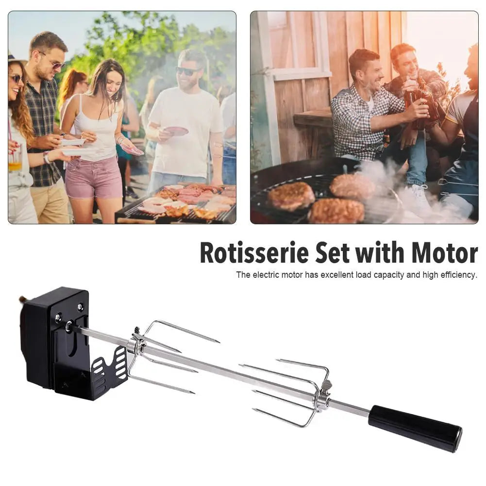 Survival Now™ Automatic BBQ Spit Rotisserie with Motor