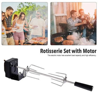 Survival Now™ Automatic BBQ Spit Rotisserie with Motor