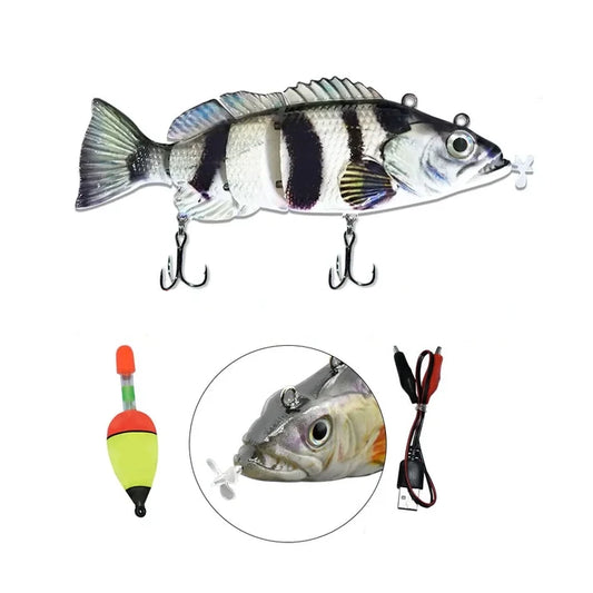 Robotic Swimming Lures, USB Rechargeable, LED Flashing