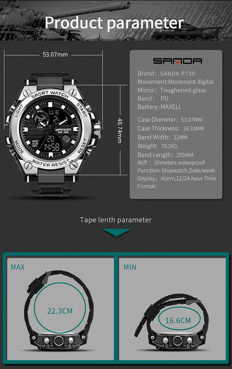 Survival Now™ G Style Men Digital Watch