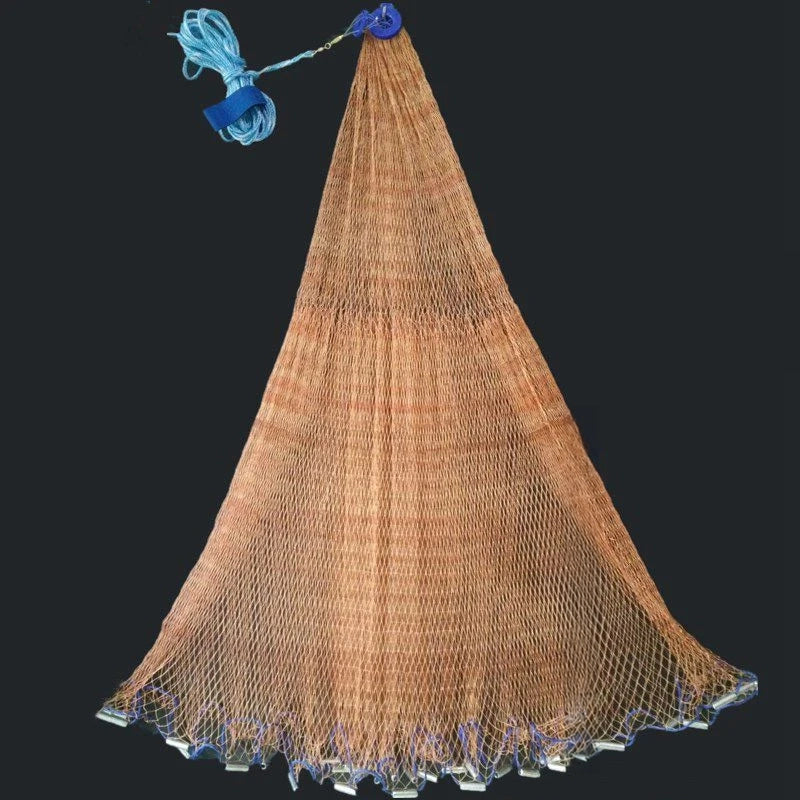 Hand Throw Fish Cast Net, Small Mesh Nylon Bait Net