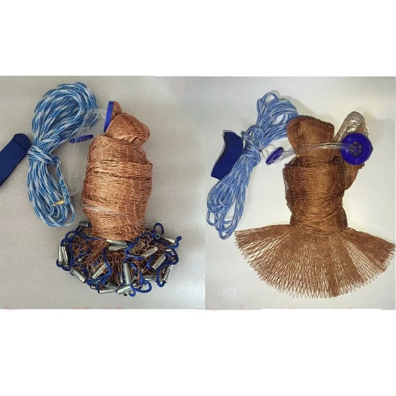 Hand Throw Fish Cast Net, Small Mesh Nylon Bait Net