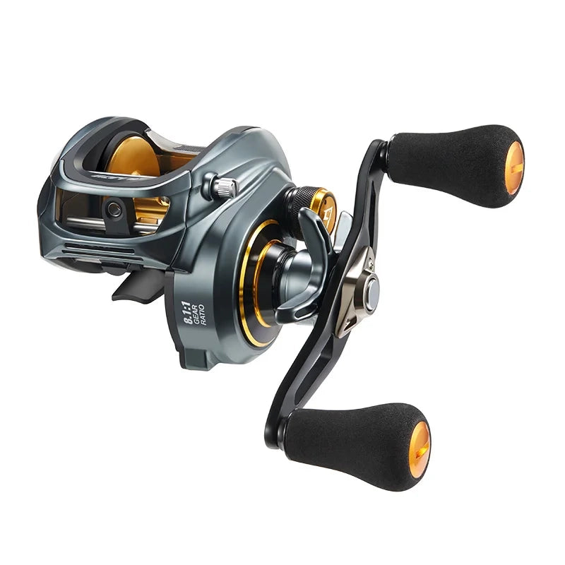 Baitcaster Reel for Freshwater & Saltwater Fishing, 15kg Max Drag