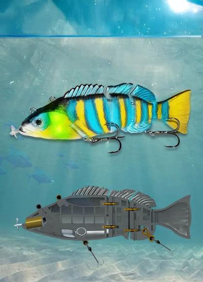 Robotic Swimming Lures, USB Rechargeable, LED Flashing