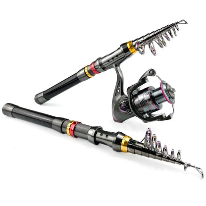Telescopic Fishing Rod and Spinning Reel Combo