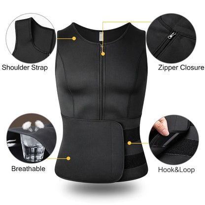 Survival Now™ Men Body Shaper Waist Trainer Vest
