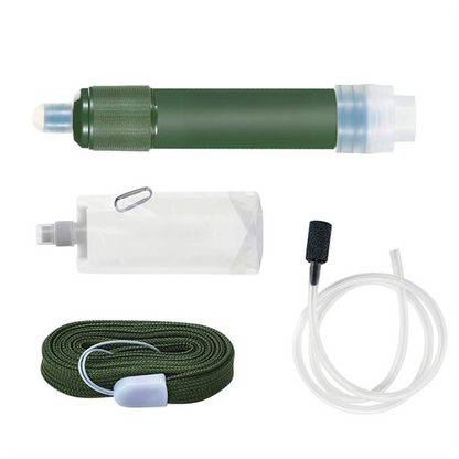Portable Mini Camping Water Filter Straw with Water Bag