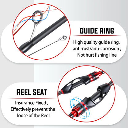 Survival Now™ Ultralight Carbon Fiber Casting Spinning Rod