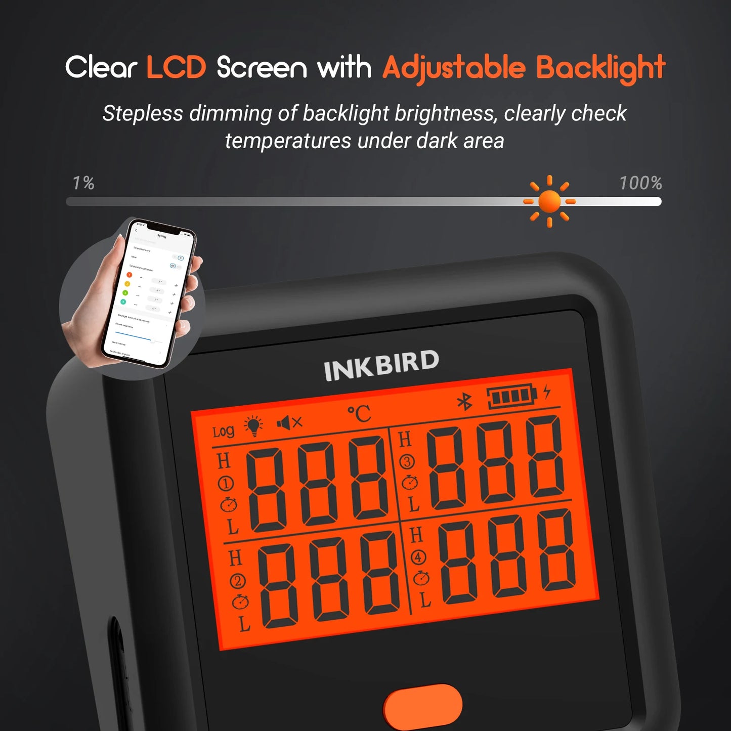 Digital BBQ Thermometer with Bluetooth & 4 Probes – Precision Cooking Made Easy