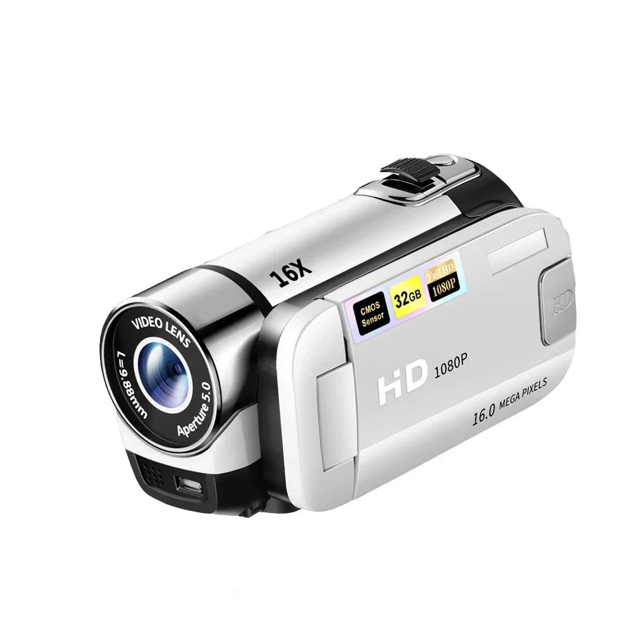 DV Camcorder - Compact 1080P Mini Camera with 16X Digital Zoom
