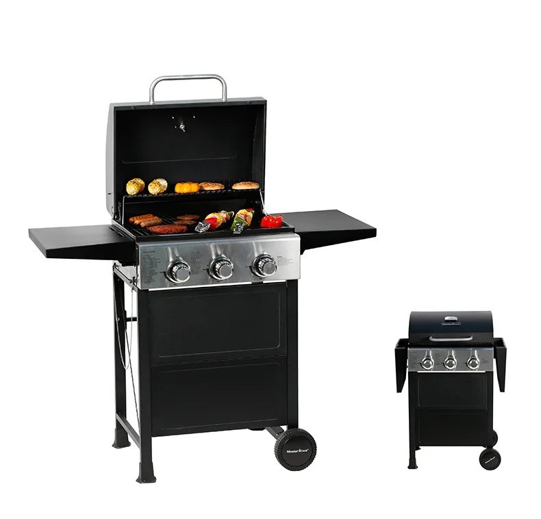 3-Burner American-Style Gas Barbecue Grill
