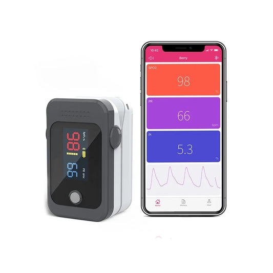 Bluetooth Finger Pulse Oximeter with Alarm