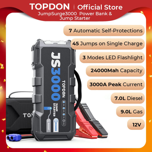 Survival Now™ 3000A Jump Starter Power Bank