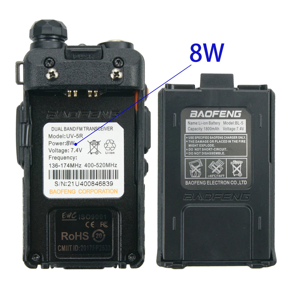 Survival Now™ UV-5R Walkie Talkie