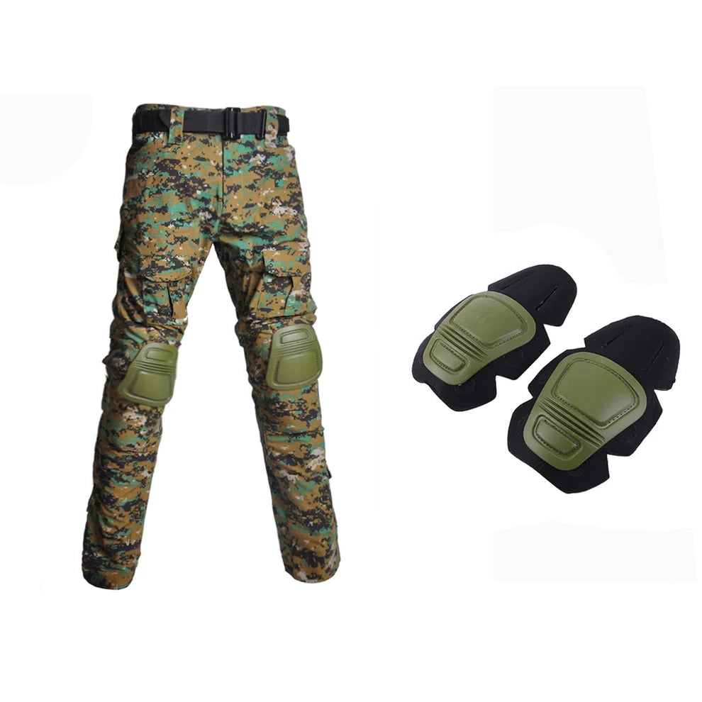 Slim Fit Army Shirt & Camouflage Cargo Pants