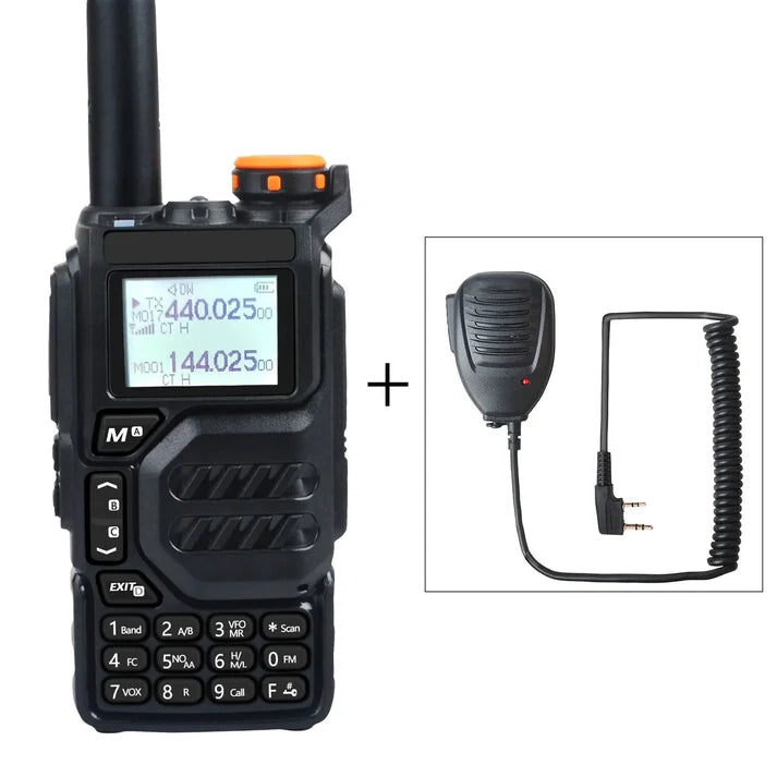 UV-K5 Dual Band Walkie Talkie with 50-600MHz RX | Long-Range Communication