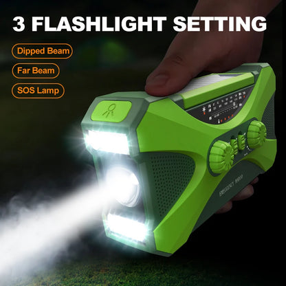 Multifunctional Radio - 10000mAh Power Bank with Solar Charging