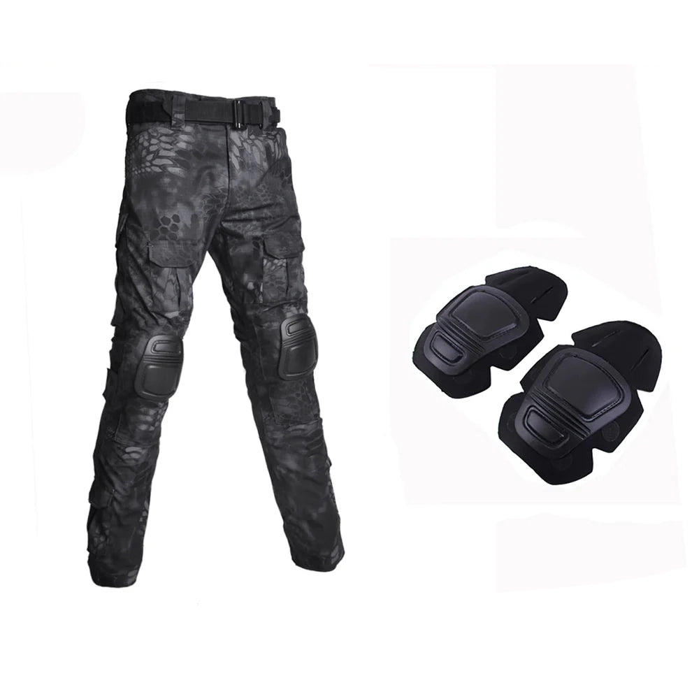 Slim Fit Army Shirt & Camouflage Cargo Pants
