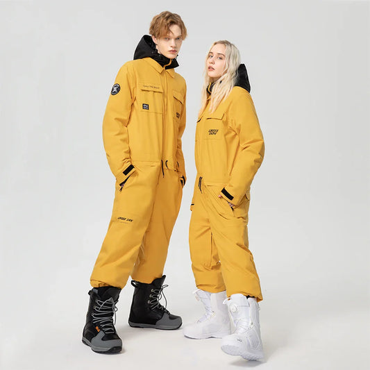One-Piece Ski Jumpsuit - Waterproof, Insulated, Adventure-Ready