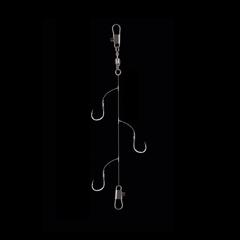 High Carbon Steel Triple Fishing Hooks with Swive