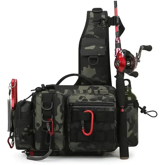 Waterproof Fishing Tackle Backpack – 3-in-1 with Rod Holder