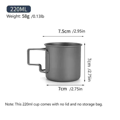 Survival Now™ Titanium Mug Portable Pot