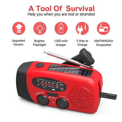 Survival Now™ 2000mA Outdoor Emergency Radio
