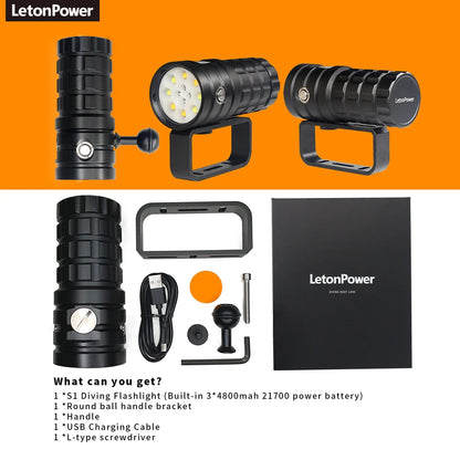 Survival Now™ Diving Flashlight 25000 Lumens
