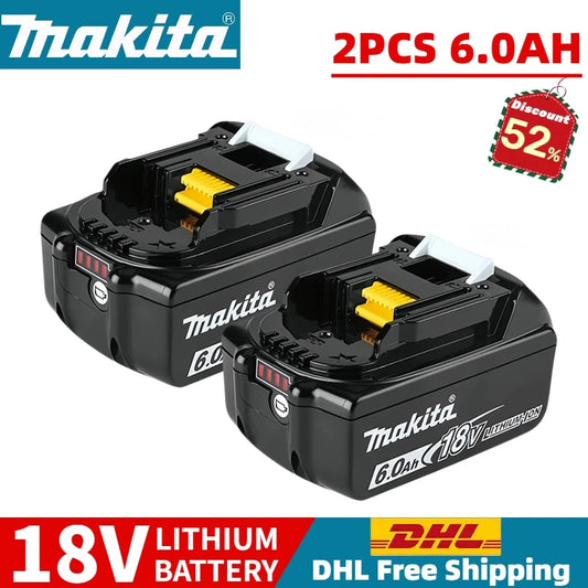 Makita 18V Lithium-Ion Battery – 6Ah, 5Ah, 3Ah