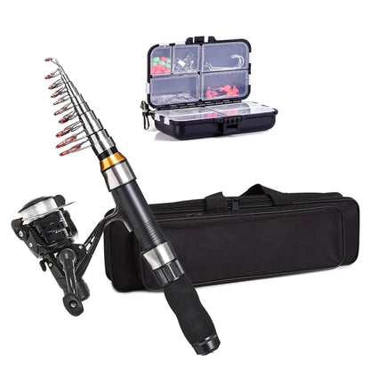 Telescopic Fishing Rod and Reel Combo, Portable Fly Fishing Kit with Accessories