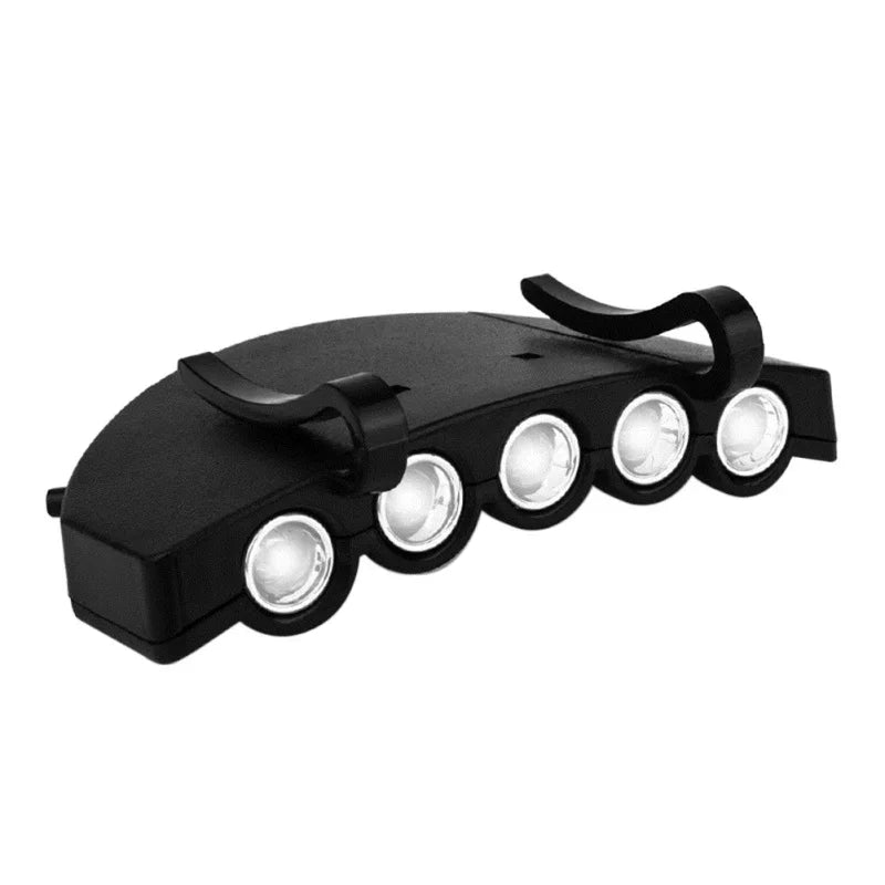 5-LED Cap Light Headlamp, Ultra-Bright Clip-On Hat Light